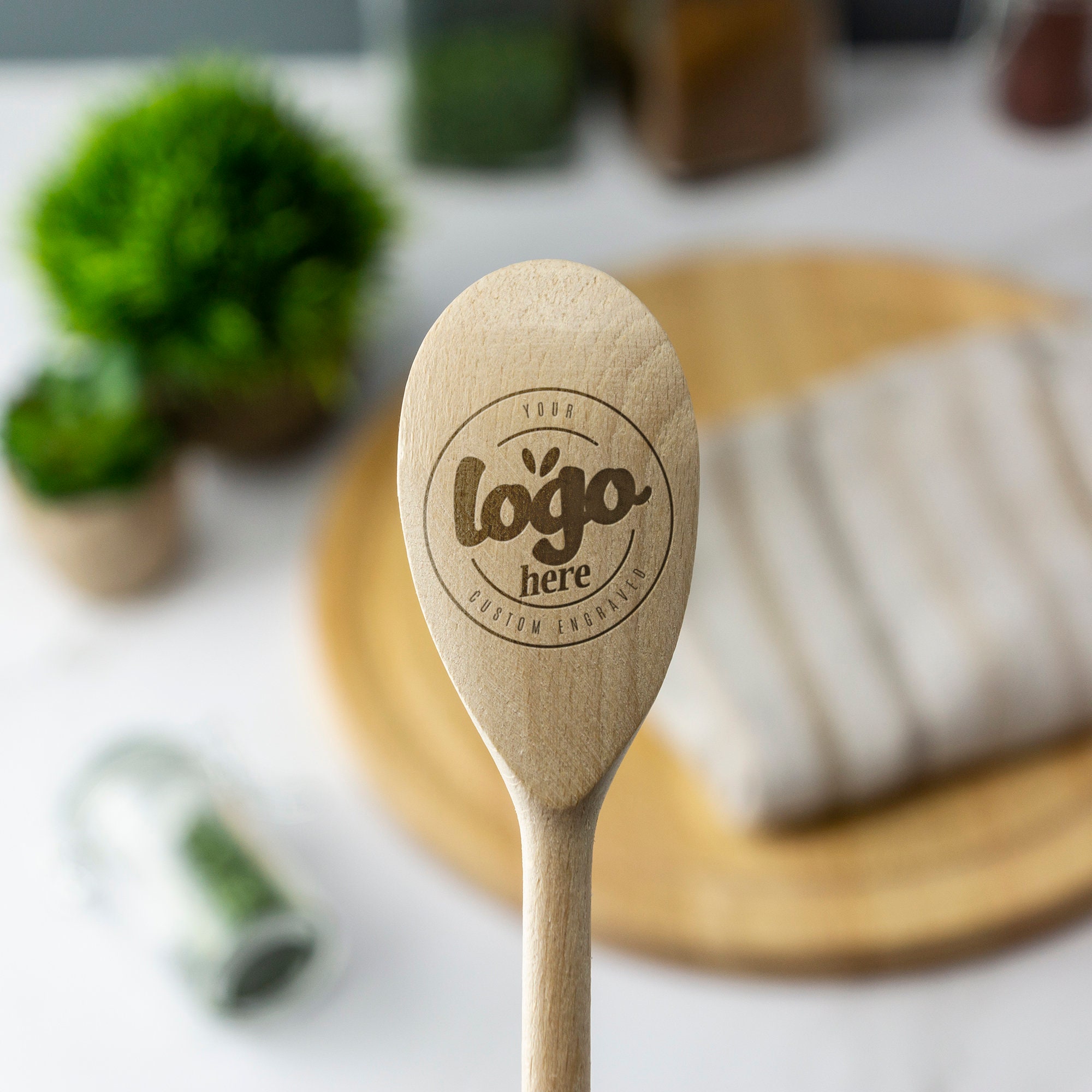 Personalised Wooden Chef Spoon - Laser Engraved Custom Gift Idea For Cooks, Bakers, And Foodies, Made In UK By Just Wood - View #2