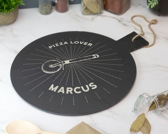 Personalised Slate Pizza Serving Board Pizzeria Pizza Board Display Engraved Laser Engraved UK Birthday Christmas Wedding Housewarming