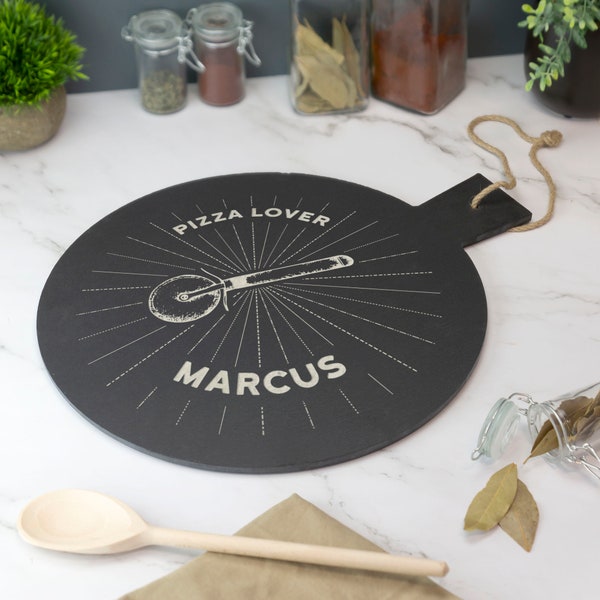 Personalised Slate Pizza Serving Board Pizzeria Pizza Board Display Engraved Laser Engraved UK Birthday Christmas Wedding Housewarming
