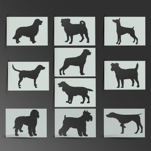 Dog Stencil Part 2 Mylar Puppies Sheet Honey Painting Wall Art Craft Airbrush 190 Micron