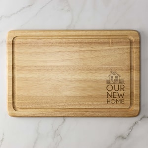 Personalised New Home Engraved Wooden Chopping Board Cheese Board Serving Board Cutting Gift Birthday Christmas Housewarming Wedding