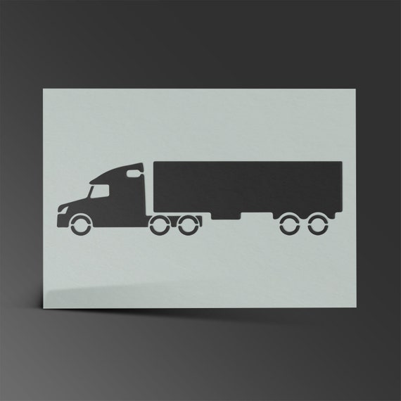 Semi Truck Stencil 18 Wheeler Mylar Sheet Painting Wall Art - Etsy