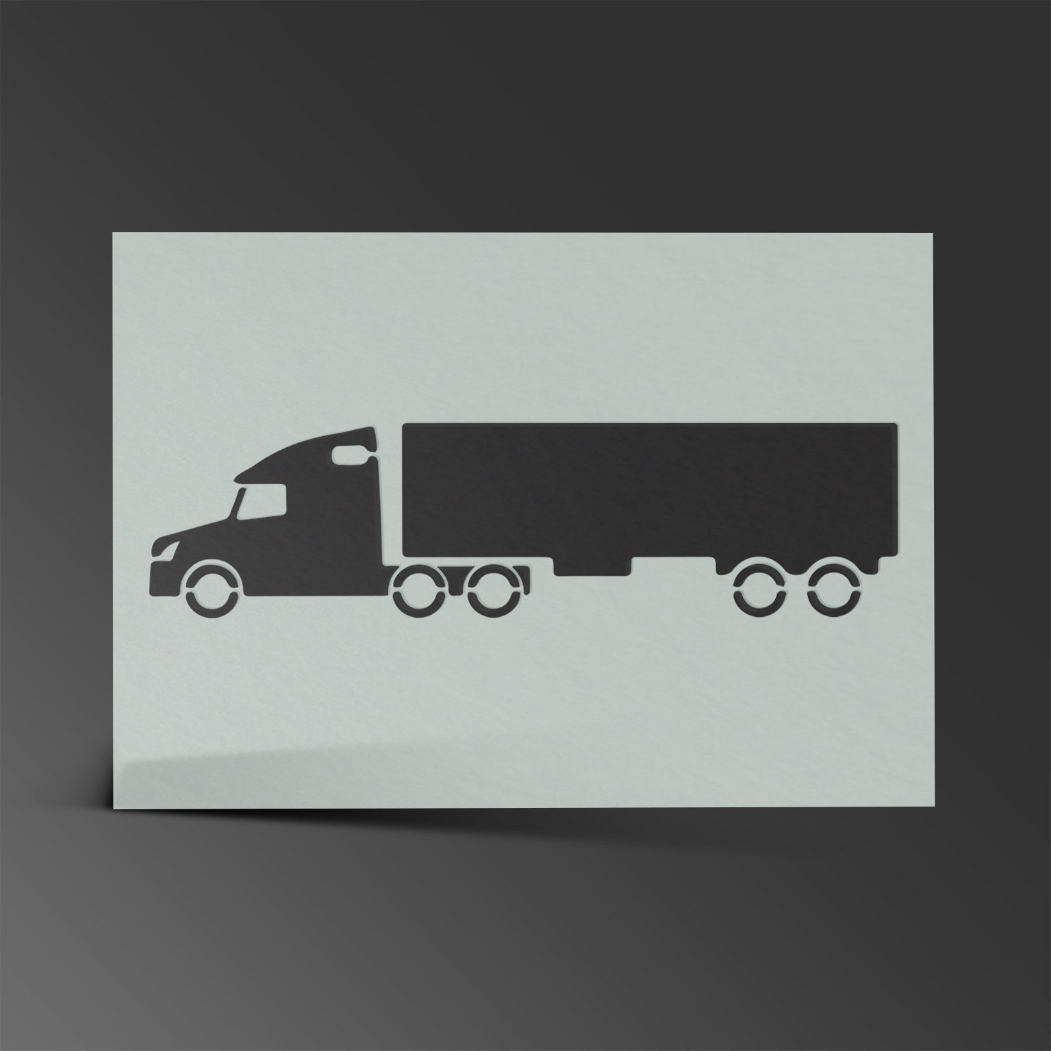 Semi Truck Stencil 18 Wheeler Mylar Sheet Painting Wall Art Etsy