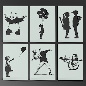 Banksy Stencil Mylar Sheet Painting Wall Art Craft Airbrush 190 Micron