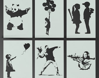 Banksy Stencil Mylar Sheet Painting Wall Art Craft Airbrush 190 Micron