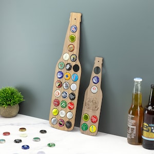 Gegraveerde bierflesdophouder Kroonkurk Collectorcadeau voor hem Echtgenoot Vader Vaderdagcadeau