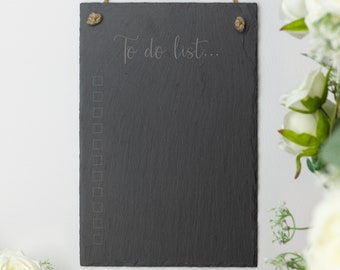 Memo Board, To Do List, House Warming, Kitchen, Chalk Board, Laser Engraved Gift, Wedding, Birthday, Anniversary, Christmas