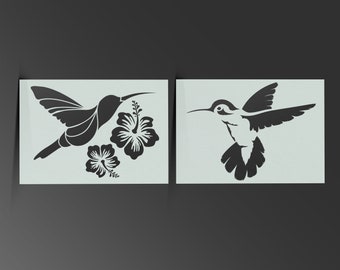 Humming Bird Stencil Shabby Chic Mylar Sheet Painting Wall Art Craft Airbrush 190 Micron Kids Bedroom