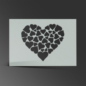Amor Coração Estêncil Mylar Folha Pintura Parede Arte Artesanato Aerógrafo 190 Micron