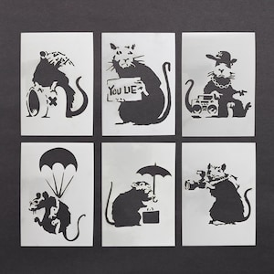 Banksy Rat Stencil Mylar Sheet Painting Wall Art Craft Aerografo 190 Micron