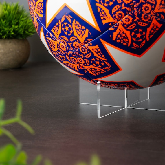 Support Ballon Acrylique 3 Pièces – Présentoir Transparent Pour Basket Foot Rugby, Support Stable Et Élégant, Gain De Place
