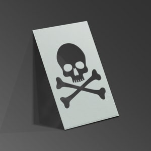 Skull & Bones Stencil Mylar Pirate Sheet Painting Wall Art Craft Airbrush 190 Micron