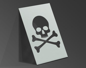 Skull & Bones Stencil Mylar Pirate Sheet Painting Wall Art Craft Airbrush 190 Micron
