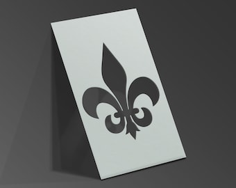 Fleur De Lis Pochoir Mylar Feuille Peinture Art Mural Artisanat Aérographe 190 Micron