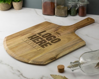 Gepersonaliseerde Pizza Peel Logo Pizzeria Serveert Pizza Paddle Hakken Pizza Board Laser Gegraveerd UK Verjaardag Kerst Bruiloft Inwijdingsfeest