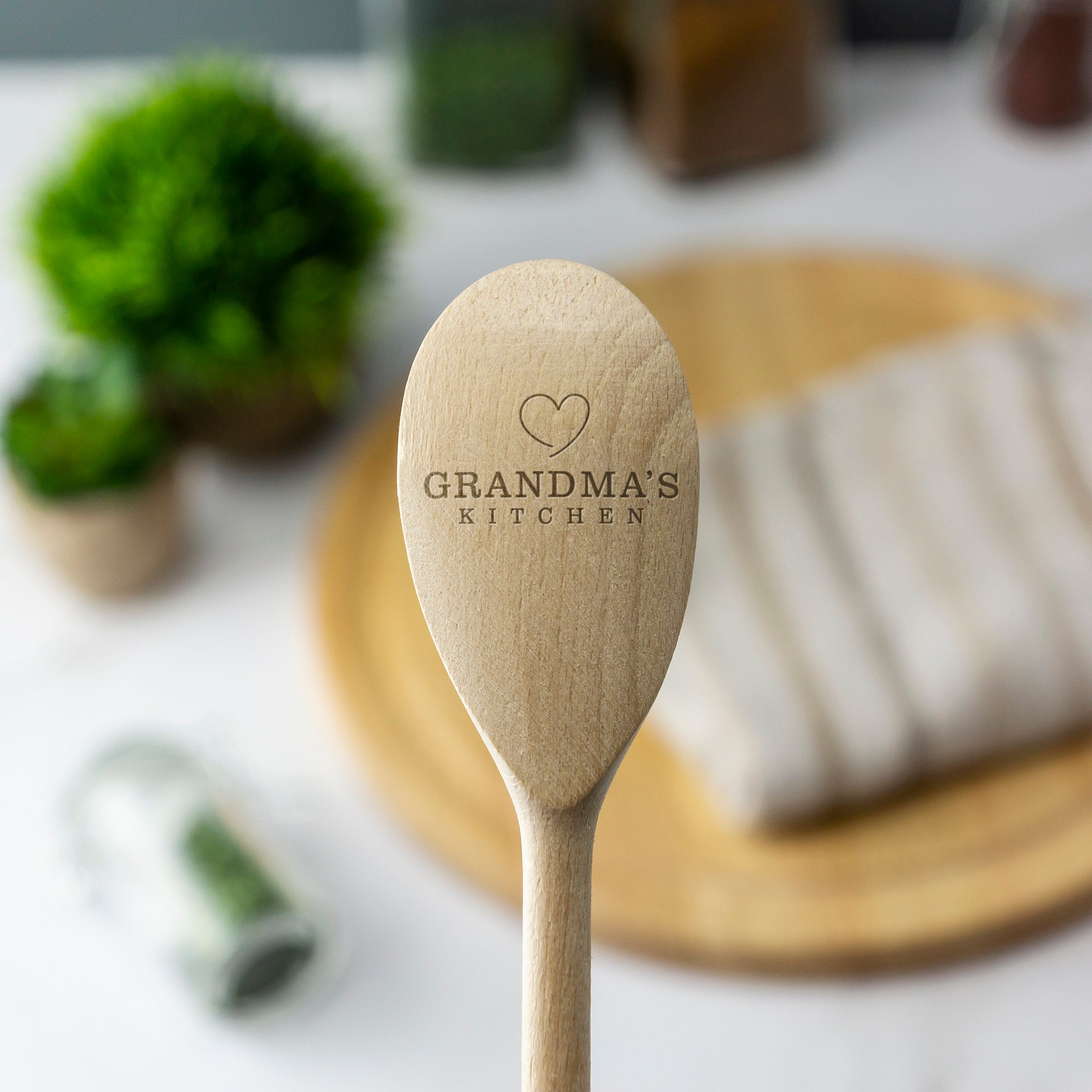 Cucchiaio In Legno Di Faggio Personalizzato Ernestine – Regalo Per Papà, Inciso Con Frase A Scelta – Made In France