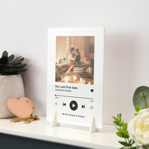 Personalised Song Plaque Playlist Streaming Boyfriend Girlfriend Valentines Music Love Birthday Wedding Christmas Frame Art Decoration image 9