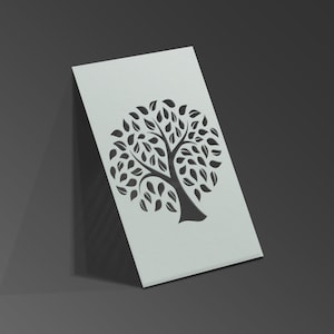 Pochoir arbre de vie shabby chic, peinture en feuille de mylar, art mural artisanal, aérographe 190 microns