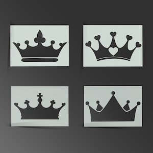 Crown Stencil Mylar Sheet King Queen Princess Wall Bedroom Bathroom Modern Shabby Chic Art Craft Airbrush 190 Micron Kids Bedroom
