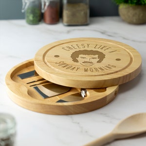 Lionel Richie Engraved Wooden Cheese Board With Utensils Serving Board Cutting Novelty Gift Birthday Christmas Housewarming Wedding