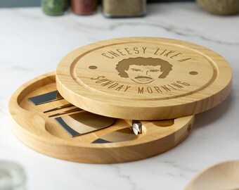 Lionel Richie Engraved Wooden Cheese Board With Utensils Serving Board Cutting Novelty Gift Birthday Christmas Housewarming Wedding