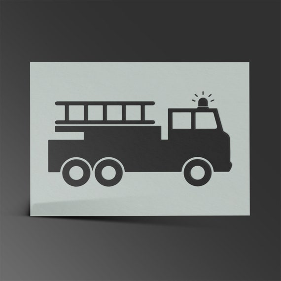 Fire Truck Stencil