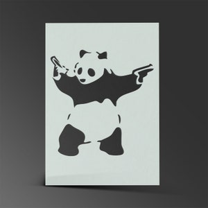 Banksy Pochoir Mylar Feuille Peinture Mur Art Artisanat Aérographe 190 Microns Panda
