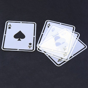 Cartes à jouer As Poker As de pique Pochoir Peinture sur feuille de mylar Art mural artisanat aérographe 190 microns