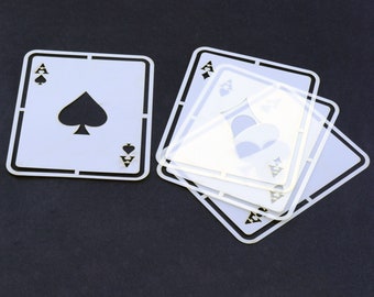 Spielkarten Aces Poker Ace of Spades Schablone Mylar Sheet Painting Wall Art Craft Airbrush 190 Micron