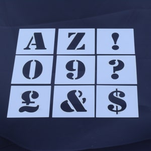 Alphabet Army Stencil Set Mylar Sheet Painting Wall Art Craft Airbrush 190 Micron