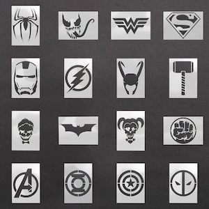 Super Hero Stencil Mylar Sheet Painting Wall Art Craft Airbrush 190 Micron