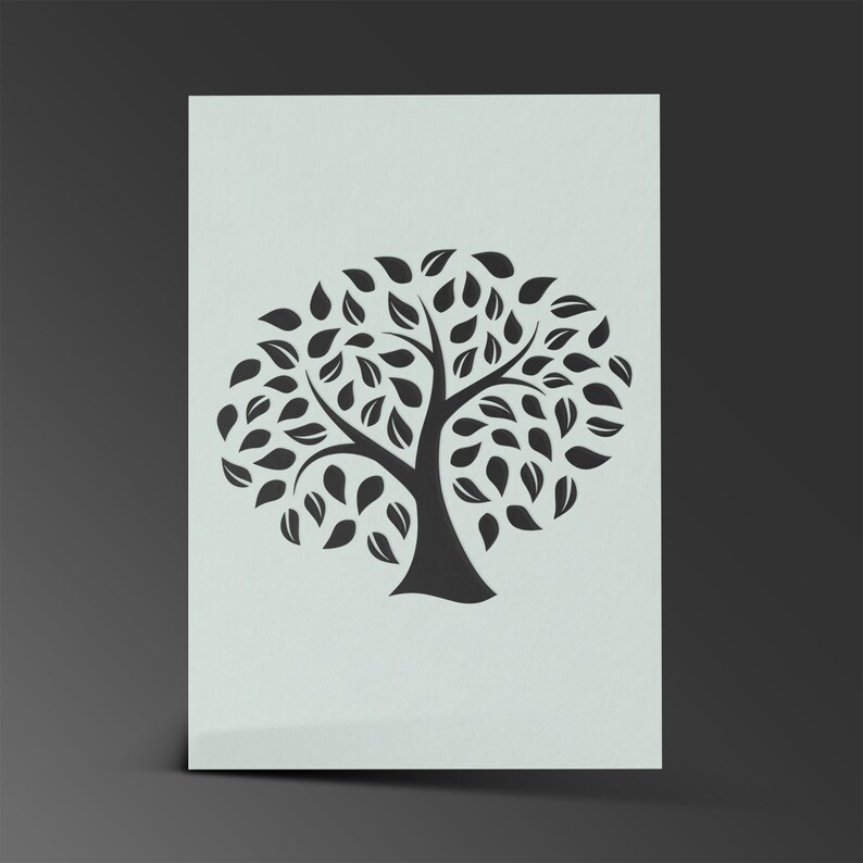 Tree of Life Stencil Shabby Chic Mylar Sheet Painting Wall Art Etsy