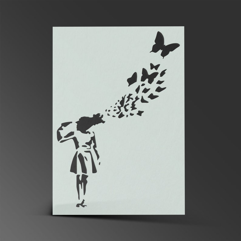 Banksy Stencil Mylar Sheet Painting Wall Art Craft Airbrush Etsy