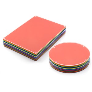 Acrylic Place Mat Square and Round Kitchen Table Kids Children Laser Cut Dining, 30 COLOURS to choose from. Birthday Gift, Christmas