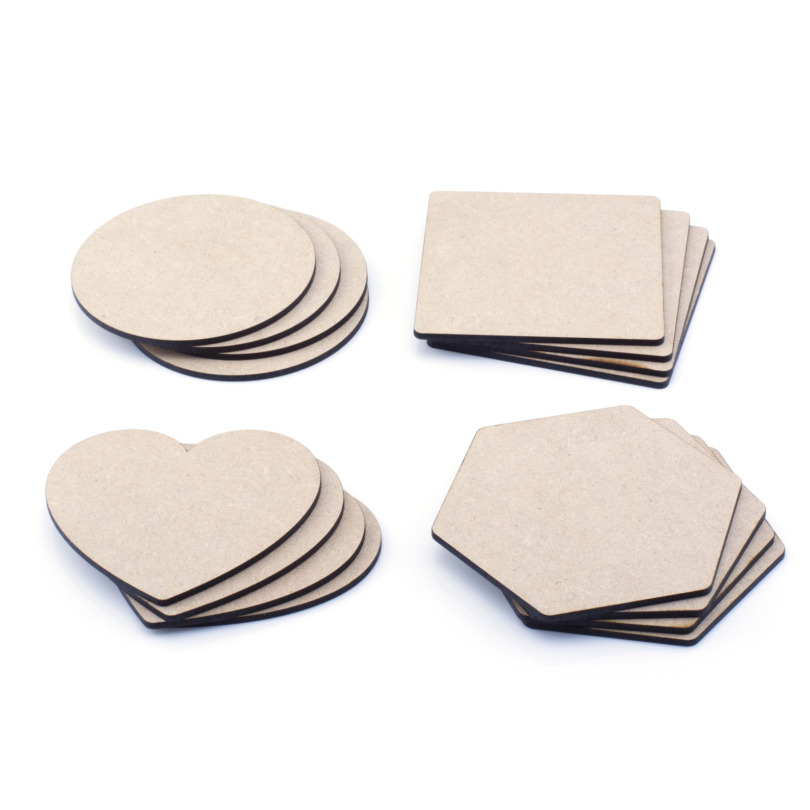 10 X Wooden MDF Coaster Blanks Craft Painting 100mm Circle Etsy