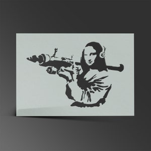 Banksy Pochoir Mylar Feuille Peinture Mur Art Artisanat Aérographe 190 Microns Mona Lisa