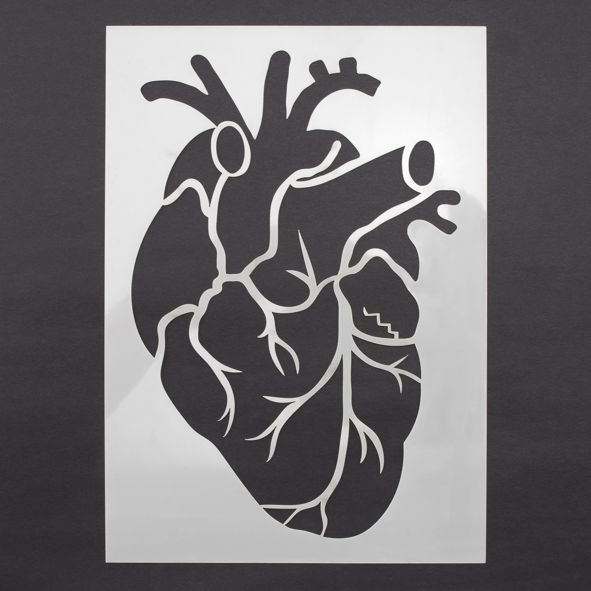 real heart stencil