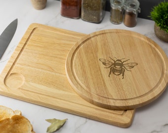 Honey Bee Chopping Board Cheese Board Serving Board Cutting Novelty Gift Honey Comb Bee's