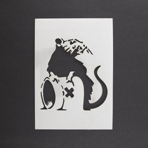 Banksy Rat Schablone Mylar Sheet Painting Wall Art Craft Airbrush 190 Micron Bild 7