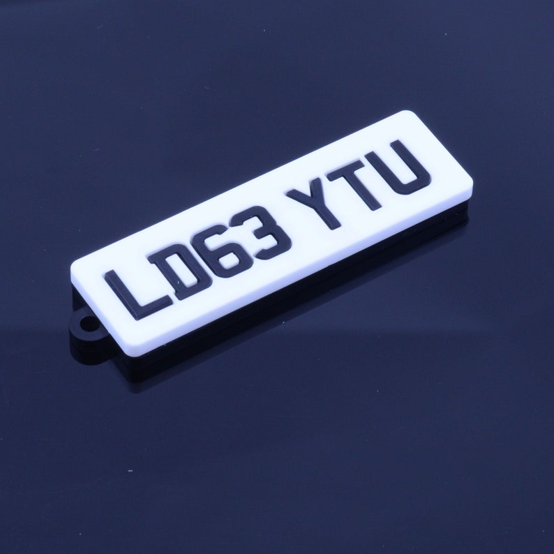 Personalised Number Plate Keyring Car Bike Acrylic Laser Cut Etsy UK