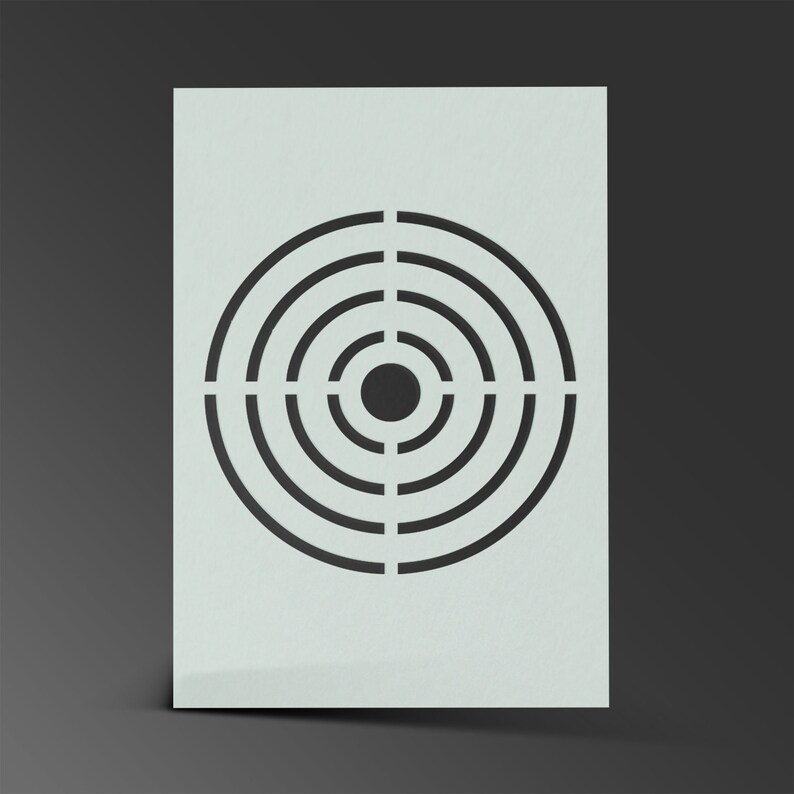 Bullseye Target Stencil Mylar Archery Shooting Sheet Painting Etsy