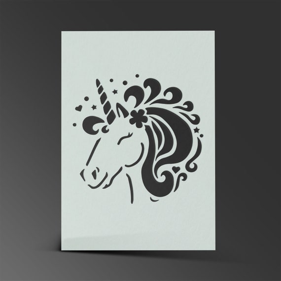 Unicorn Mystical Animal Creature Horse Mylar Painting Wall Art Stencil Craft one Unicorn Mystical Animal Creature Horse Mylar Painting Wall Art Stencil Craft one