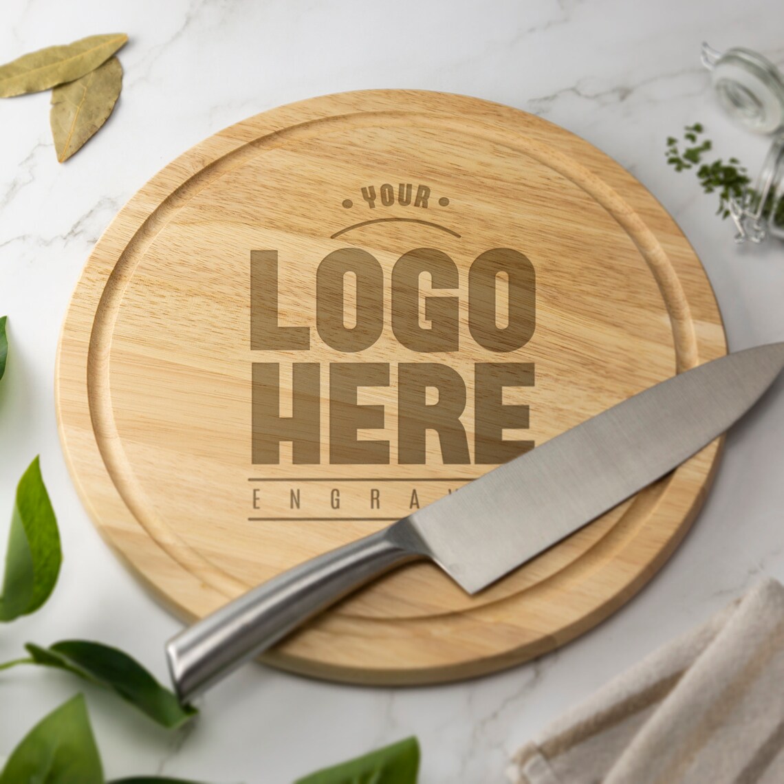 Personalised Logo Engraved Wooden Chopping Board Brand Pub Etsy