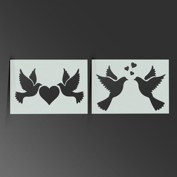 Love Birds Stencil Dove Shabby Chic Mylar Sheet Painting Wall - Etsy