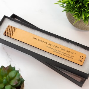 Personalised Leather Bookmark With Custom Quote & Initials Laser Cut Handmade Gift Birthday Christmas Anniversary image 10