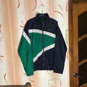 Vintage Nike Multicolored Windbreaker Swoosh Biglogo Jacket Size S