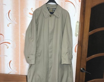 Gabardina vintage Burberry Nova Check de los años 90, talla 48