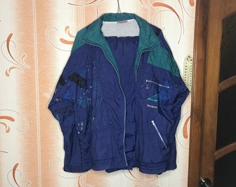 vintage REEBOK sport tracksuit Size L oversize retro hipster sport clothing rave 90s 80s authentic rare men's track suit