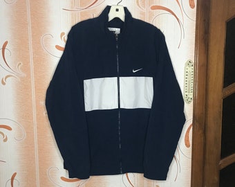 Giacca da tuta Nike vintage blu anni '90 con grande logo
