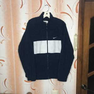 Vintage Nike Track Jacket Blue 90s Big Logo